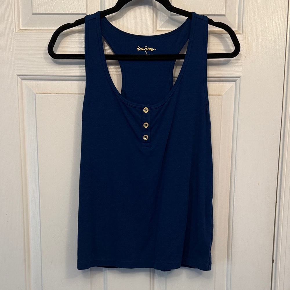 Lilly Pulitzer Racerback Tank Top with Buttons